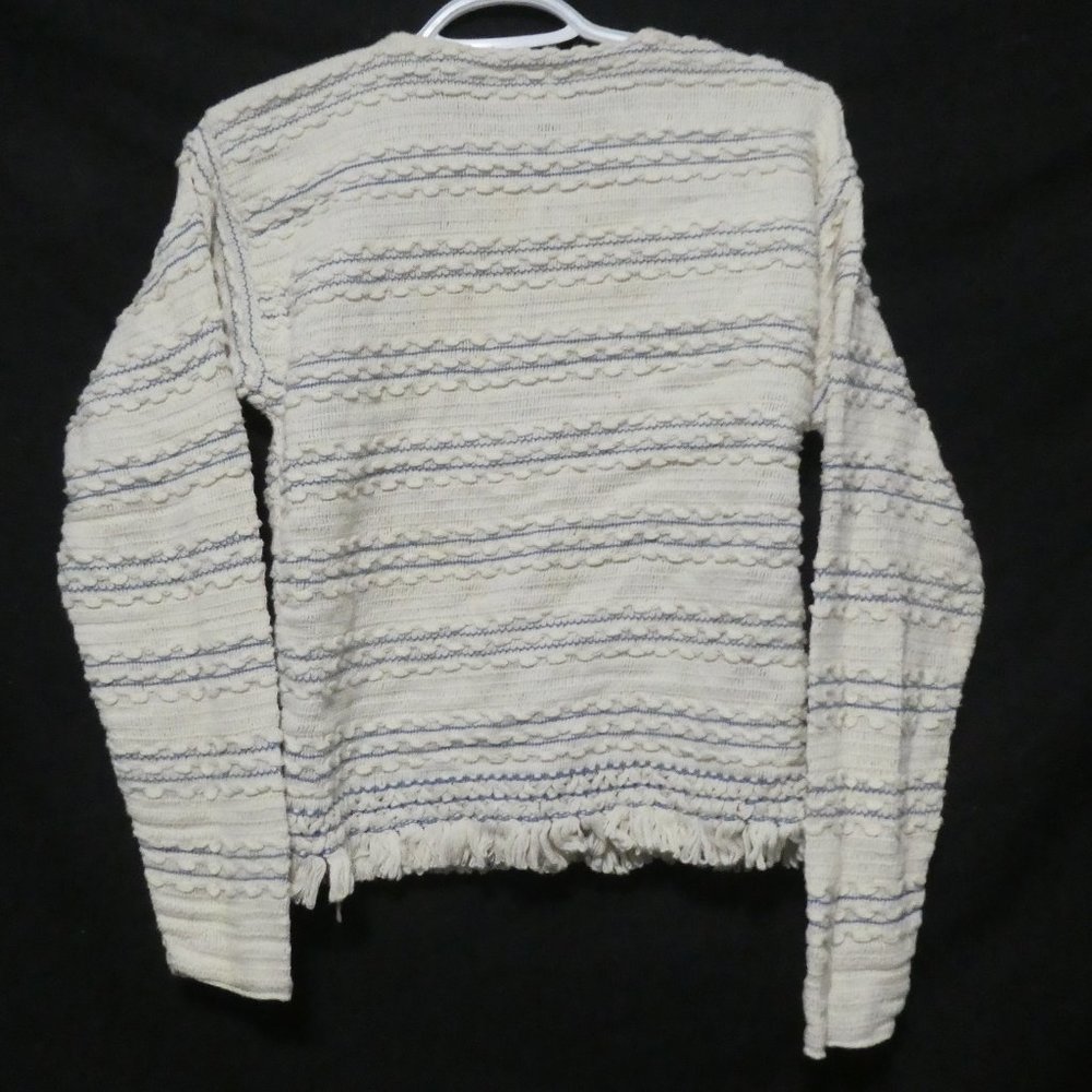 HER | small | Chic Textured Button-Up Cardigan | Made In Canada | 100% Cotton - Picture 8 of 15